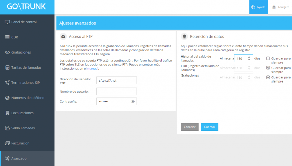 Grabación de llamadas de GoTrunk-2